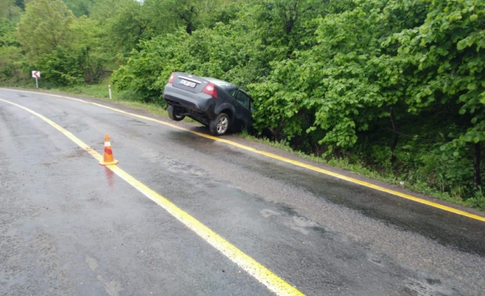 Ordu'da otomobil şarampole devrildi: 2 yaralı