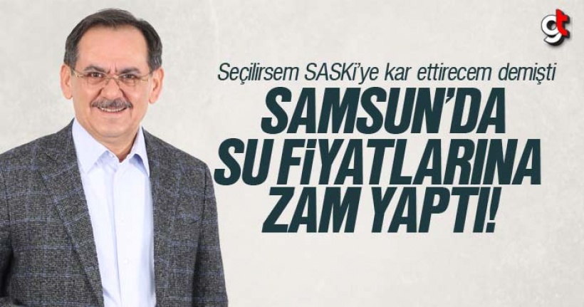 Samsun'da Su Fiyat Tarifesine Zam Geldi