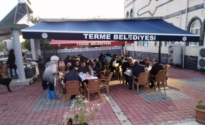 Terme'de iftar çadırı kuruldu