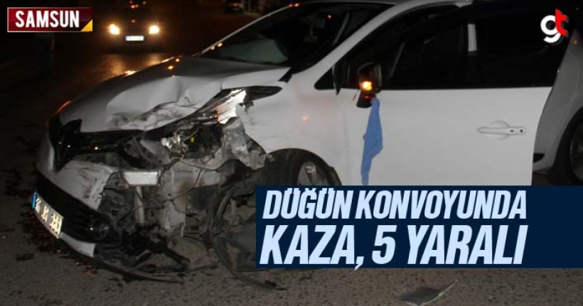 Samsun düğün konvoyunda kaza