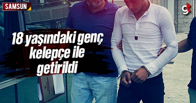 18 yaşındaki genç kelepçe ile adliyeye getirildi