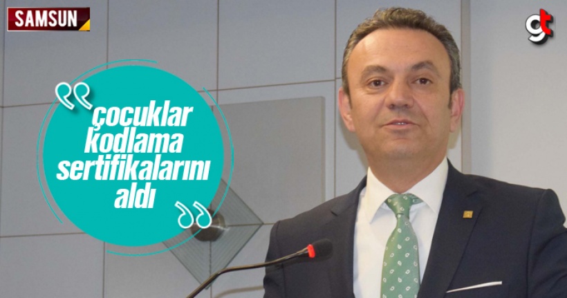 Samsun'da çocuklar kodlama sertifikalarını aldı