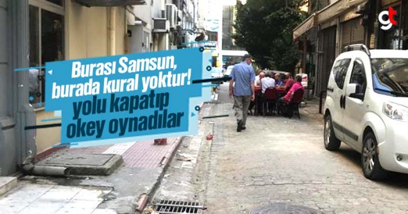 Yolu, okey masası ile kapattılar