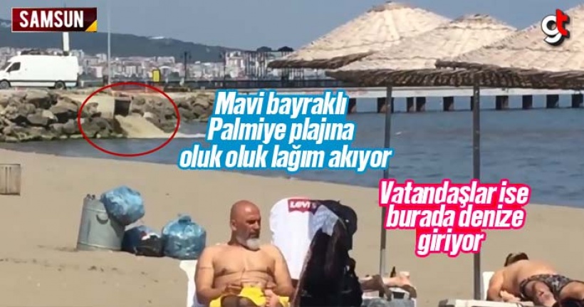 Palmiye Plajı’na lağım suları akıyor