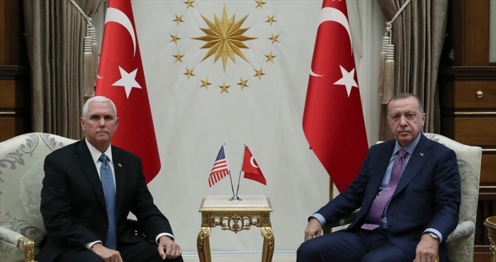 Cumhurbaşkanı Erdoğan ABD Başkan Yardımcısı Pence'i kabul etti