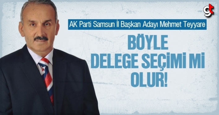 Mehmet Tayyare, Böyle delege seçimi mi olur'