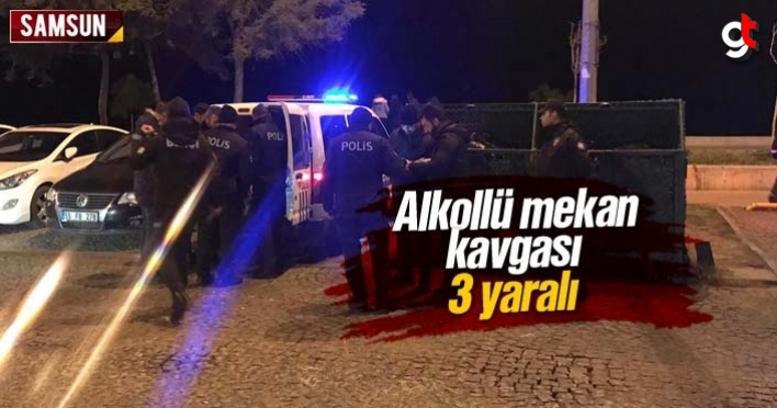 Atakum'da alkollü mekan kavgası, 3 yaralı