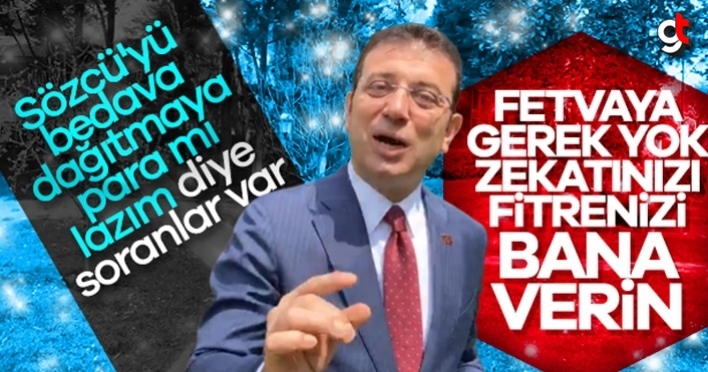 Ekrem İmamoğlu, belediye için fitre ve zekat istedi