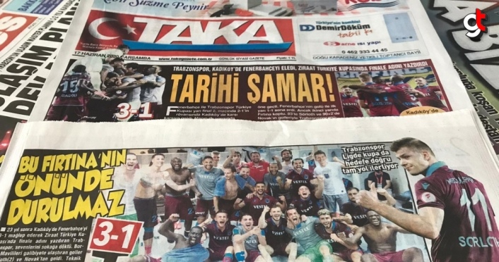 Trabzon yerel basınında Fenerbahçe galibiyetinin yankıları