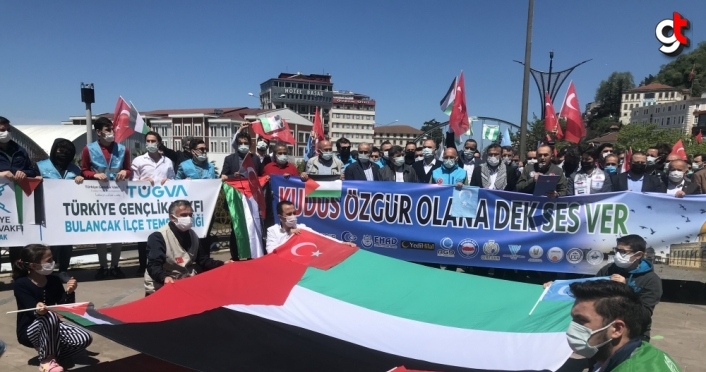 Giresun'da, İsrail'in Mescid-i Aksa'ya yönelik saldırıları protesto edildi