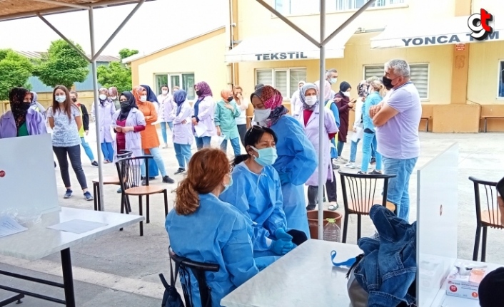 Bartın'da OSB çalışanları aşılama faaliyetlerine yoğun ilgi gösteriyor