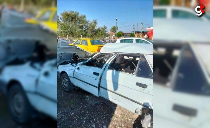 Amasya'da devrilen otomobildeki 1 kişi öldü, 1 kişi yaralandı