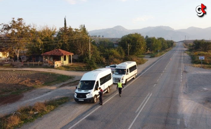 Erbaa'da okul servisleri denetlendi