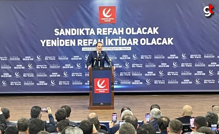 Yeniden Refah Partisi Genel Başkanı Erbakan, Samsun'da konuştu: