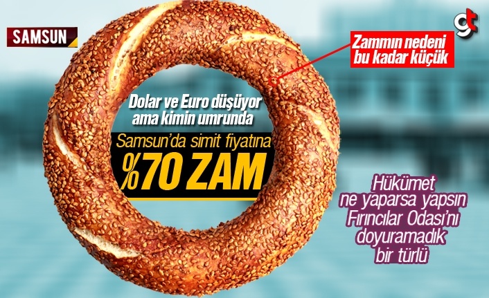 Samsun’da simit fiyatına yüzde 70 zam geldi