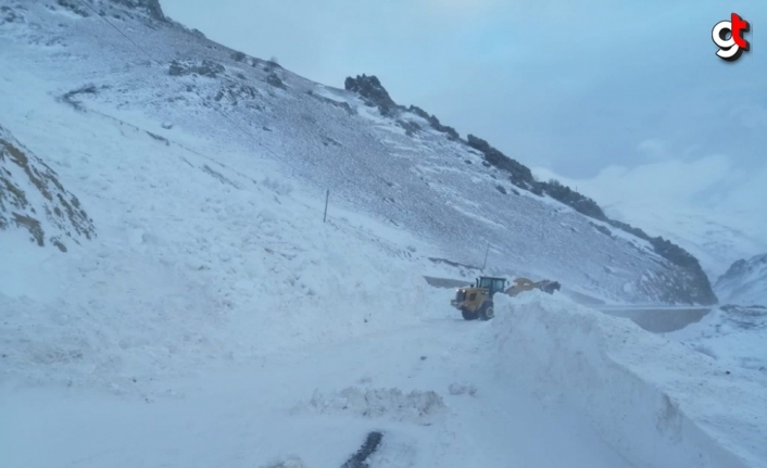 Bayburt-Trabzon kara yolu Salmankaş Geçidi'nde çığ düştü