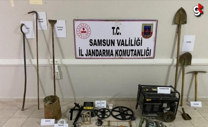 Samsun'da kaçak kazı yapan 7 kişi yakalandı