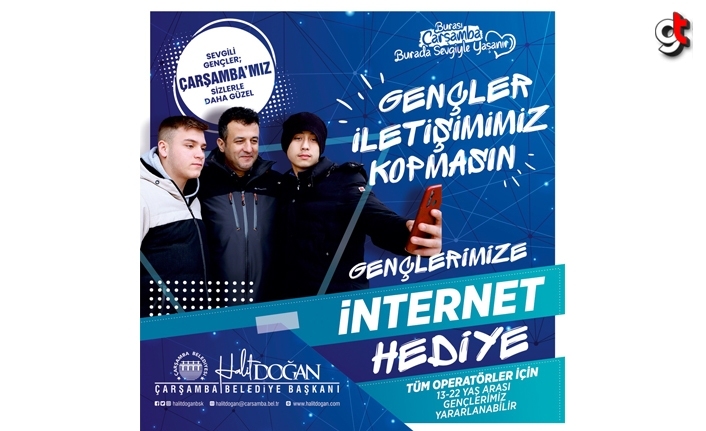 Çarşamba'da gençlere ücretsiz internet