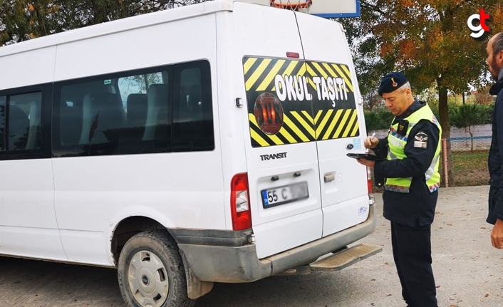 Samsun'da 130 okul servisi trafikten men edildi