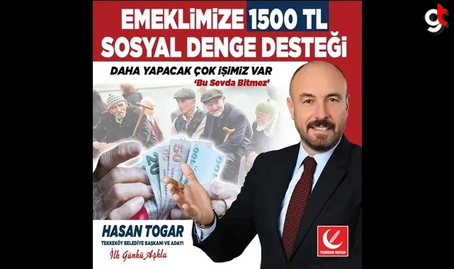 Hasan Togar, belediye bütçesinden Tekkeköy'de ki emeklilere 1500 lira para verecek