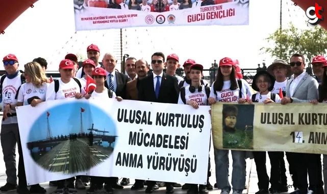 Samsun'da 14. Ulusal Kurtuluş Mücadelesi Anma Yürüyüşü başladı